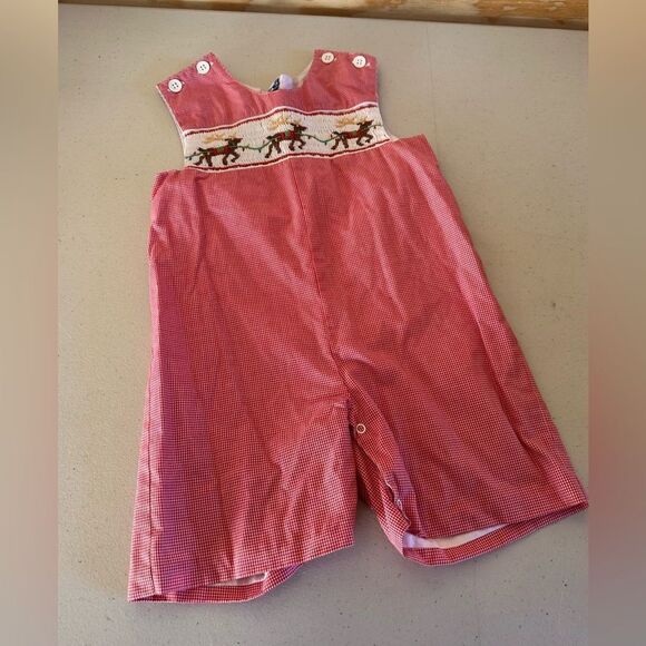 Orient Express Kids Red gingham Jon Jon - Picture 1 of 4